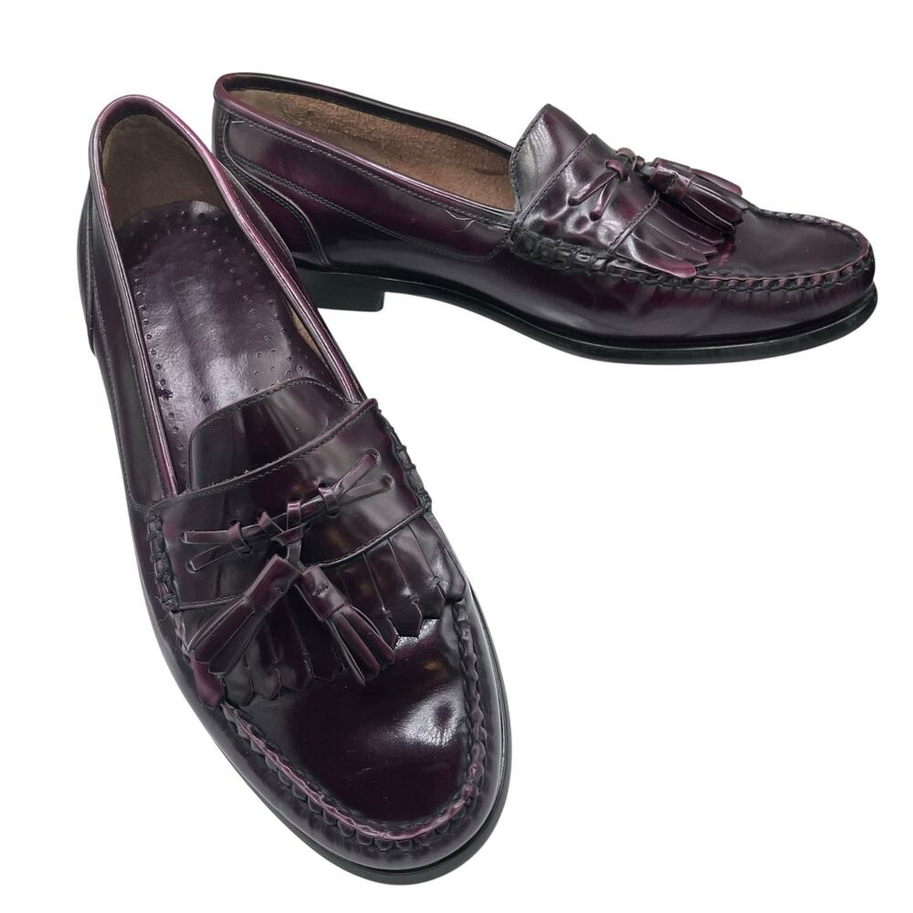 G.H. Bass Jeffrey Tassel Loafers 10.5 Dark Brown Kiltie Leather Dress Shoes